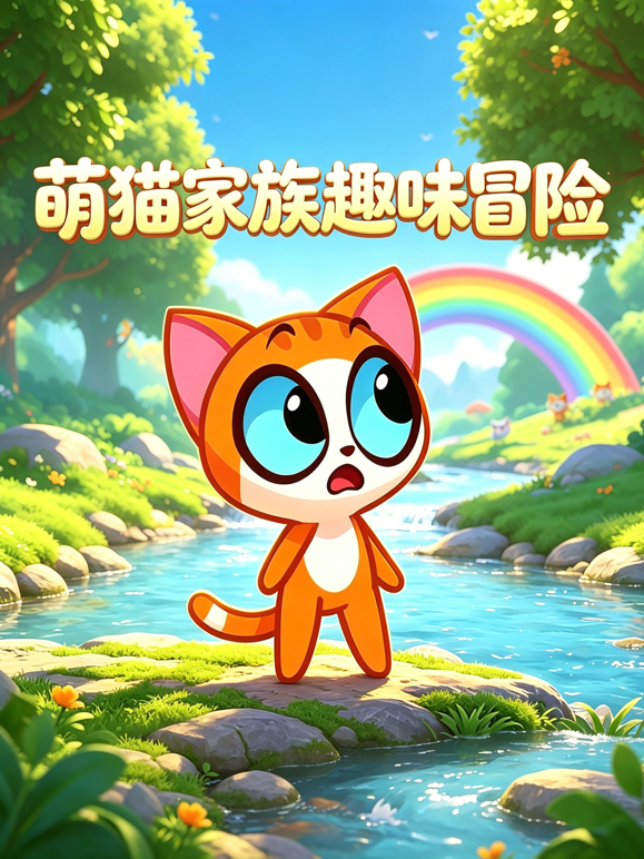 萌猫家族趣味冒险海报