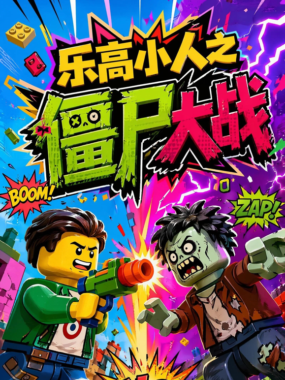乐高小人之僵尸大战海报