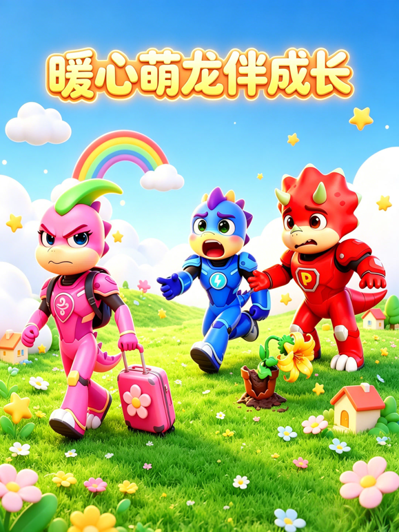 暖心萌龙伴成长海报