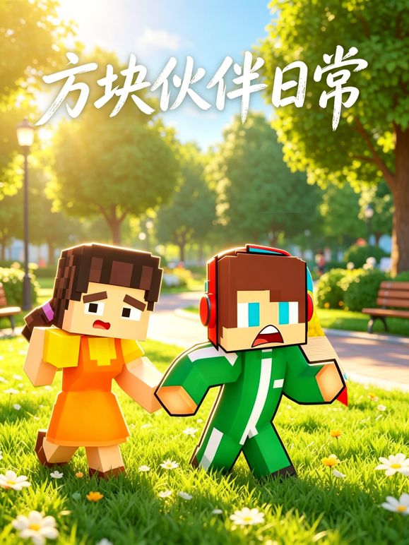 方块伙伴日常海报