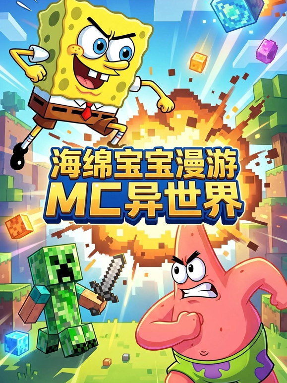 海绵宝宝漫游MC异世界海报