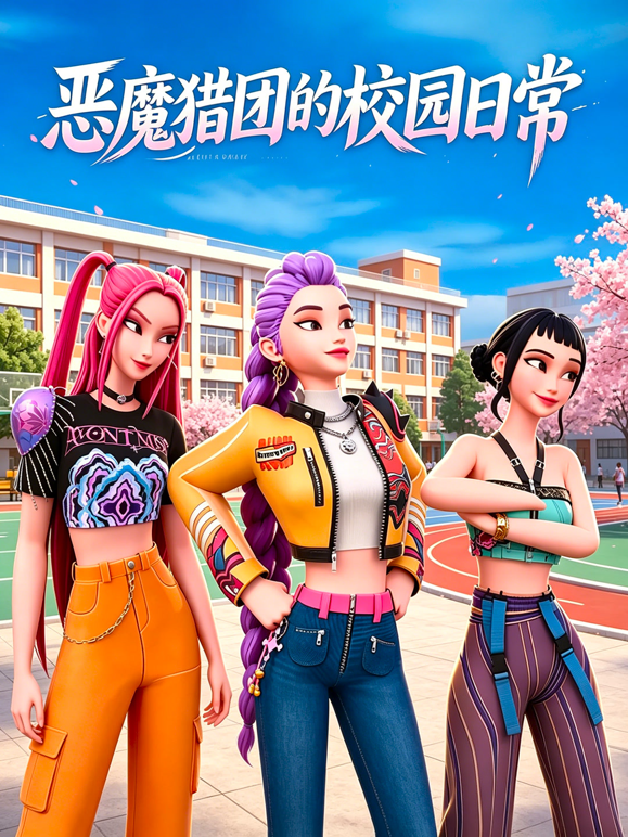 恶魔猎团的校园日常海报
