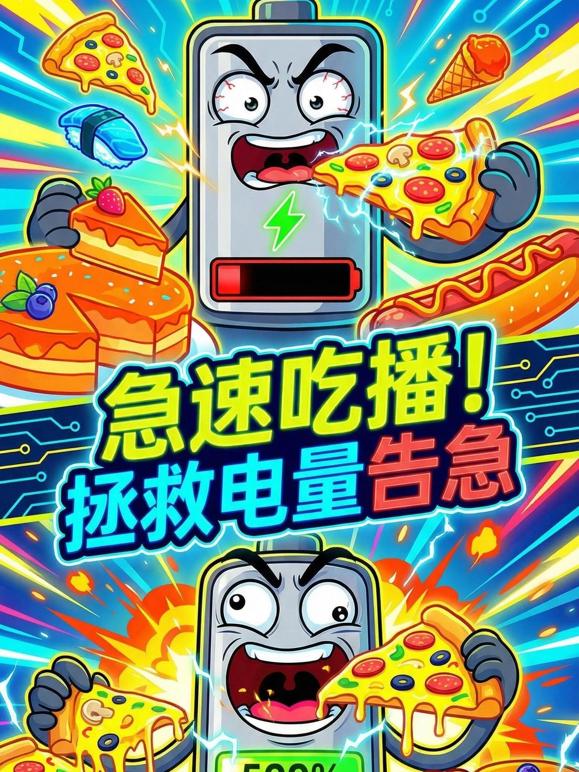 急速吃播！拯救电量告急海报