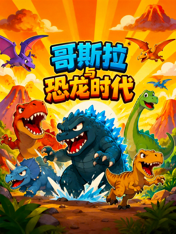 哥斯拉与恐龙时代海报