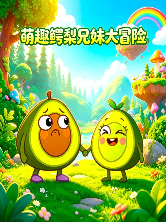 萌趣鳄梨兄妹大冒险海报