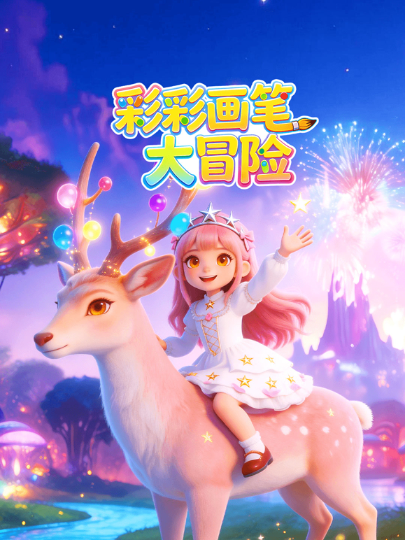 彩彩画笔大冒险海报