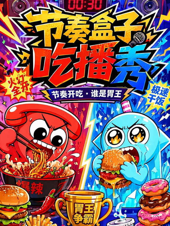 节奏盒子吃播秀海报