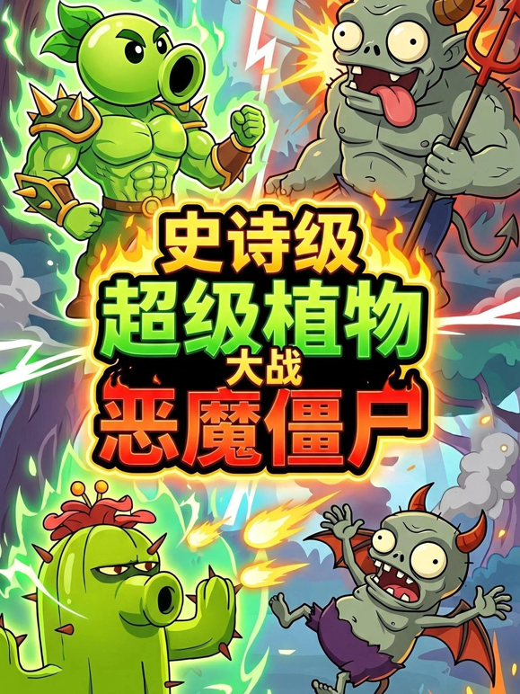 史诗级超级植物大战恶魔僵尸海报