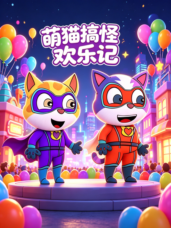 萌猫搞怪欢乐记海报