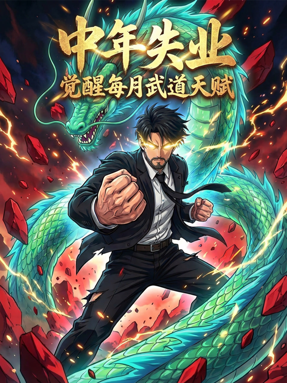 中年失业，觉醒每月武道天赋动态漫画海报