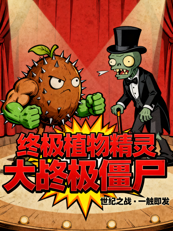 终极植物精灵大战终极僵尸海报