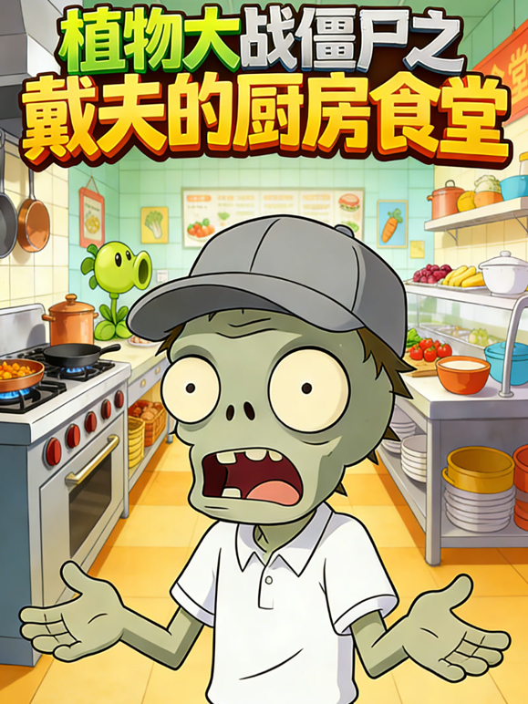 植物大战僵尸之戴夫的厨房食堂海报