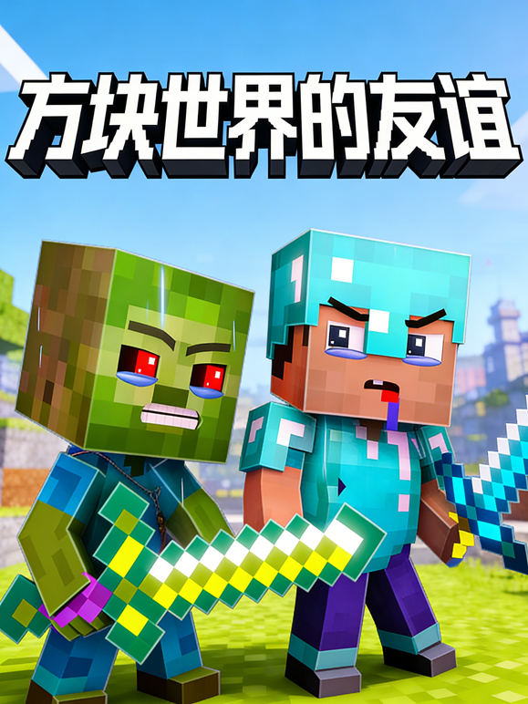 方块世界的友谊海报