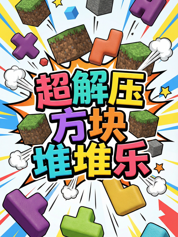 超解压方块堆堆乐海报