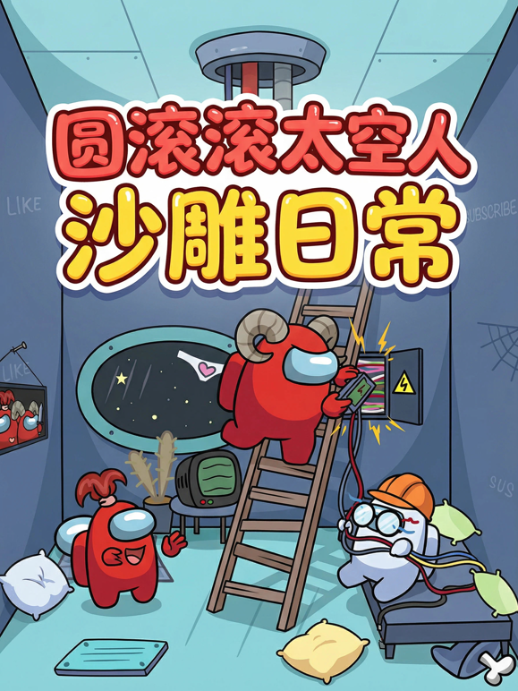 圆滚滚太空人沙雕日常海报
