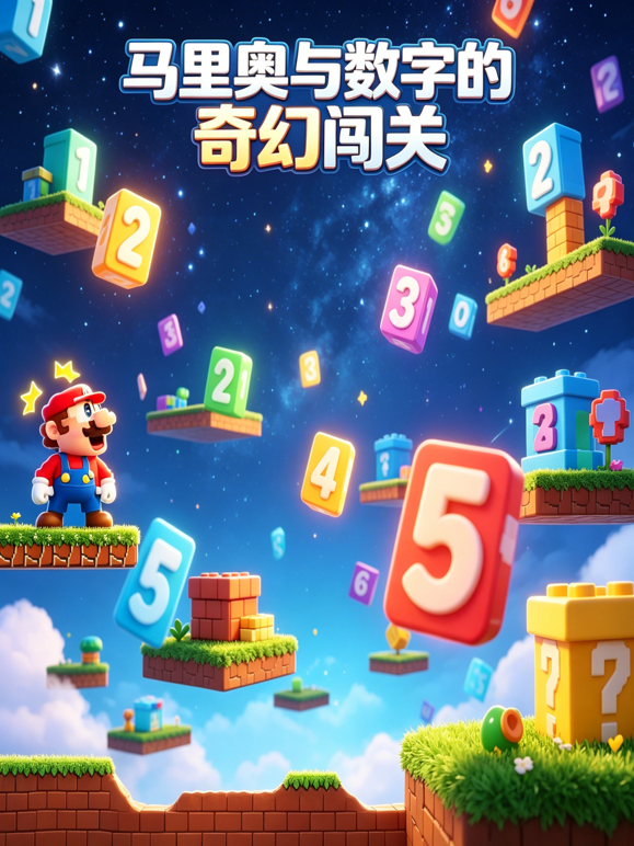 马里奥与数字的奇幻闯关海报
