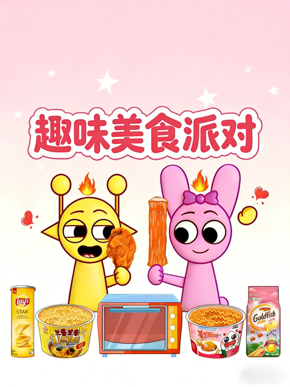 趣味美食派对海报