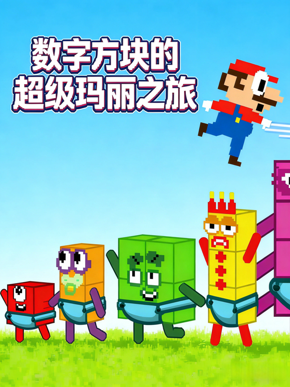 数字方块的超级玛丽之旅海报