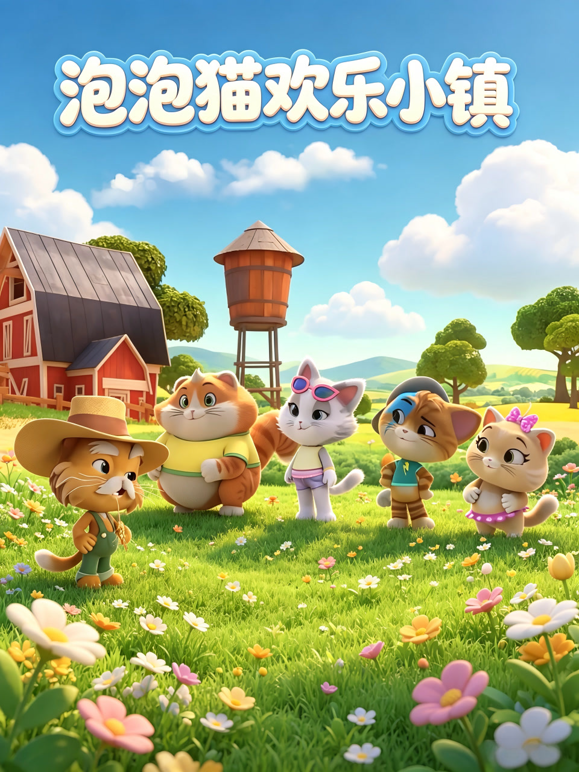 泡泡猫欢乐小镇海报