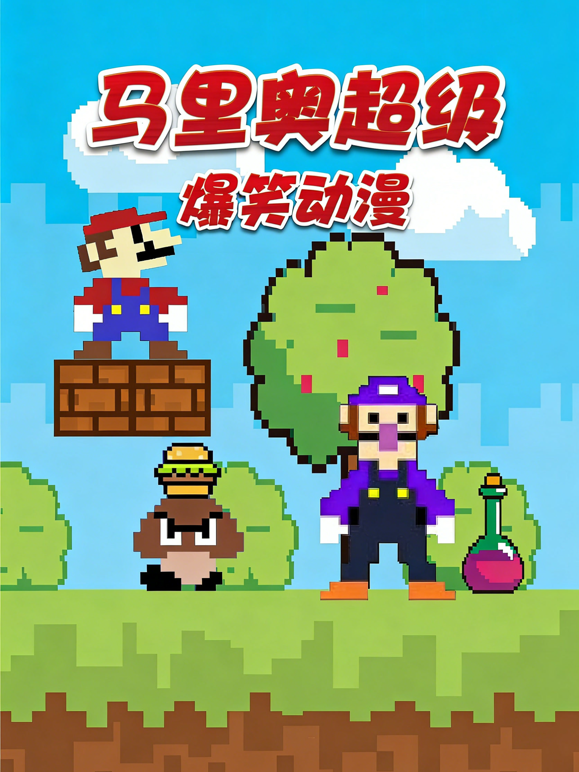 马里奥超级爆笑动漫海报