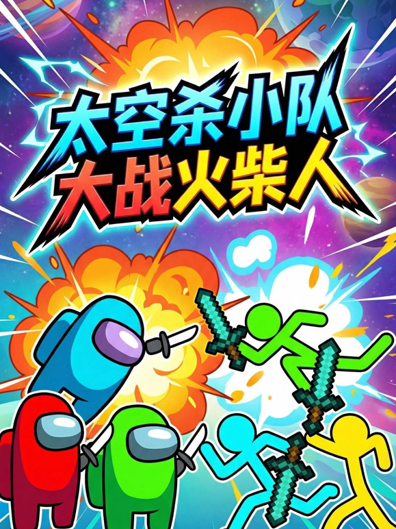 太空杀小队大战火柴人海报