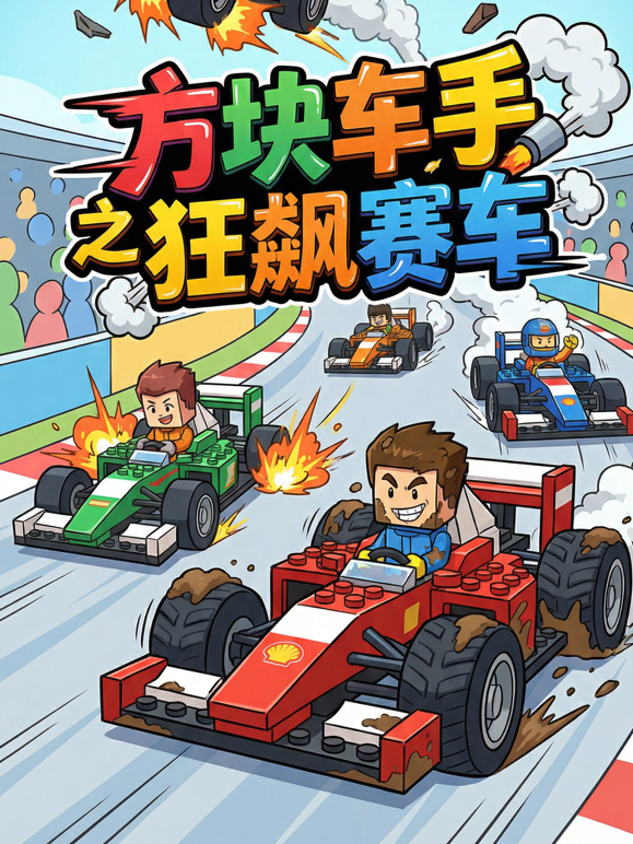 方块车手之狂飙赛车海报