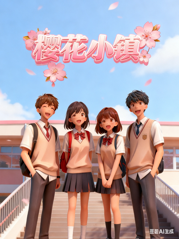 樱花小镇海报