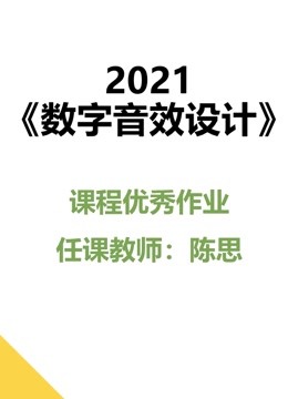 2021《数字音效设计》课程优秀作品海报