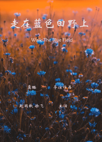 走在蓝色的田野上海报